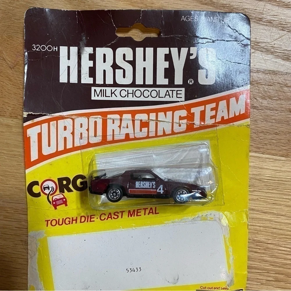 Hershey’s Turbo Racing Team Car Toy NEW Brown Vintage Die Cast Metal
